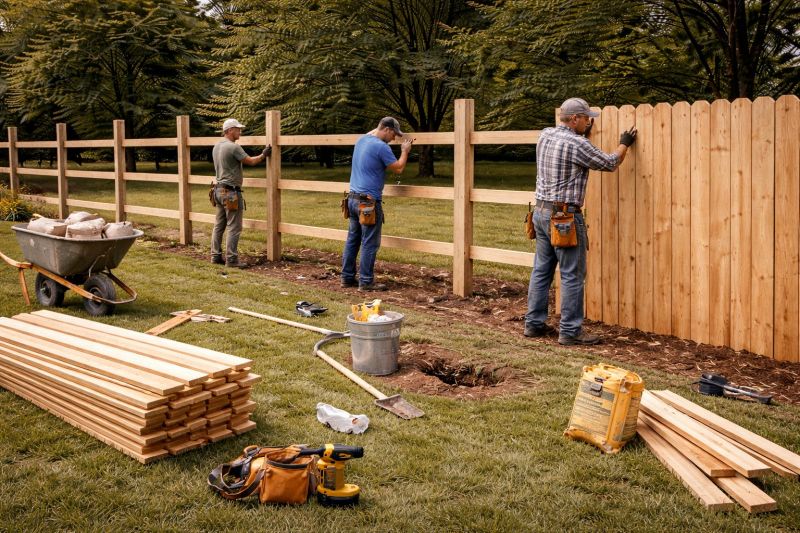 Wooden Farm Fence Installation in Sacramento, CA
